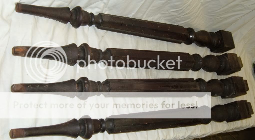 1840s Stair Spindle Ballusters set of 4  