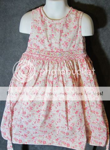   BOUTIUE POLLY FLINDERS FLORAL SMOCKED DRESS Size 4 Sleeveless  