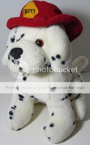 Vintage 1985 Fritz Dalmatian Firehouse Dog Stuffed Plush Animal Toy