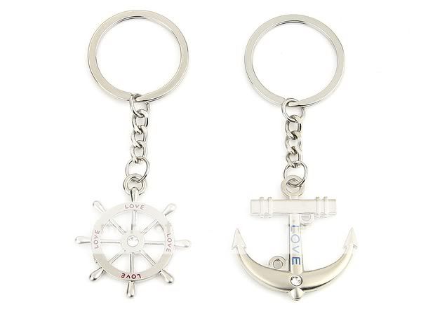 Lovely Rudder & Anchor key Chain keyring keyfob love gift #JP538